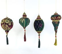 Katherines Collection Winter Balsam & Berry ornaments set of 4
