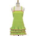 Sold out  lime dotted frillie girlie apron 