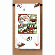 Kay Dee Santa Claus Dinner Flour sack towel kitchen