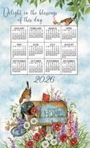 KayDee Designs 2026 calendar towel kitchen floral mailbox birds