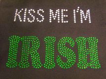 Kiss me I'm Irish fun black apron