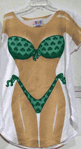 La imprints Green bikini shamrock Halloween costume Patrick' Day plus