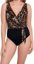 Longitude swimsuit Ring sash tank long torso size 14 