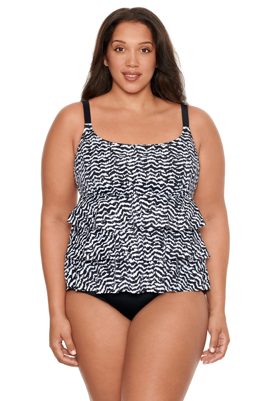 thumbnail image 2 of Longitude Woen's Swiwear Wrap Sash Tank Soft Cup One Piece Swisuit... 2 of 13