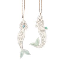 Mermaid ornament 4 1/4" has heart