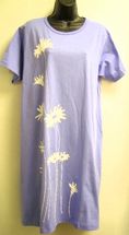 Michigan Rag periwinkle dress or cover up white flowers