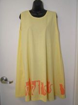Michigan Rag tank sleeveless yellow dress coral cats or cover up one size