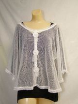 Sold Simply Noelle shirt white mesh Bolero top jacket