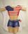 Sold L.A. Imprints Miss America Patriotic USA flag Cover-up jean one size or plus 