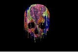 Premium rhinestone crystal dripping skull shirt S to 3X