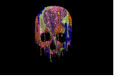 Premium rhinestone crystal dripping skull shirt S to 3X