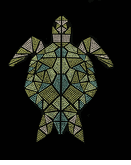 Premium rhinestone crystal green turtle shirt S to 3X