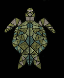 Premium rhinestone crystal green turtle shirt S to 3X