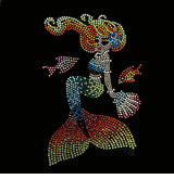 Premium rhinestone crystal mermaid shirt S to 3X