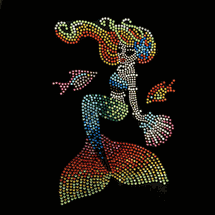 Premium rhinestone crystal mermaid shirt S to 3X