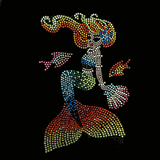 Premium rhinestone crystal mermaid shirt S to 3X