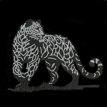 Premium rhinestone full tiger crystal shirt S to 3X