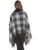 pretty turtleneck black plaid poncho top by Magic Scarf