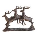 Raz Imports 3 Leaping deer 12"  glitter