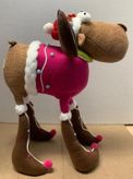Raz Imports Pink coat Moose 13 inches tall