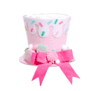 Raz Imports pink candy Tree topper top hat Charles Dickens