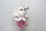 December Diamonds Pink & lavender Santa Merman holiday ornament