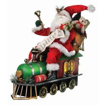 Regency Santa Claus on Train Doll 21"