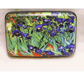 RFID blocking aluminum Irises wallet credit card case Van Gogh RFID blocking aluminum Irises wallet credit card case Van Gogh
