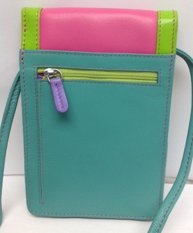 Sold ILI leather RFID blocking handbag purse organizer leather