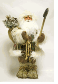Seasons Designs 18" Brown coated Santa with shovel