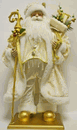 Seasons Designs 18" gold and ivory Santa on a base