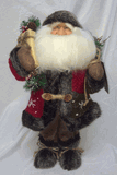 Seasons Design 16" Patchwork coat Woodland Santa Claus