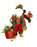 Season's Designs 18" Standing Santa Claus with Bag  & Presents