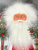 Seasons Design  24" lighted Santa Claus with white poinsettia jacket