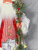 Seasons Design  24" lighted Santa Claus with white poinsettia jacket
