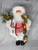 Seasons Design  24" lighted Santa Claus with white poinsettia jacket
