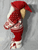 Seasons Design  24" Red & White snowflake sweater Santa Claus 
