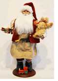 Seasons Designs 16" standing Toy Maker Santa Claus 