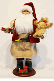Seasons Designs 16" standing Toy Maker Santa Claus 