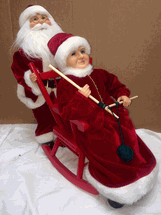 Seasons Designs 17" Mr & Mrs Claus on a rocking chair Battery operated