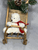 Seasons Designs 18" Santa Claus on wooden sleigh with teddy bear