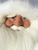 Seasons Designs 18 " Santa in Gray faux Fur with skis