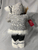 Seasons Designs 18 " Santa in Gray faux Fur with skis