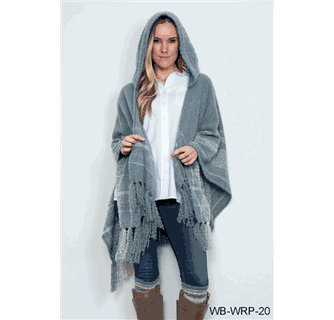 Simply Noelle knubby wrap hooded cardigan shawl colors