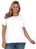 Solid black or white round neck short sleeve tee shirt