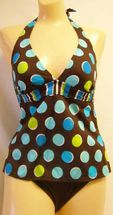 South Pointe brown halter swimsuit  two piece tankini  size 6, 12, 14, 16