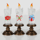 LED glitter Candle Christmas 8"