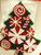 Christmas stocking peppermint Christmas tree white with red cuff 19" by Seasons Designs