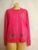 Tia Designs jacket Fuchsia Hibiscus Rhinestone Sizes Medium or 1x