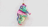 December Diamonds Glass seahorse in red heels holiday ornament